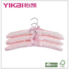2015Fancy soft satin padded clothes hanger in youngest style